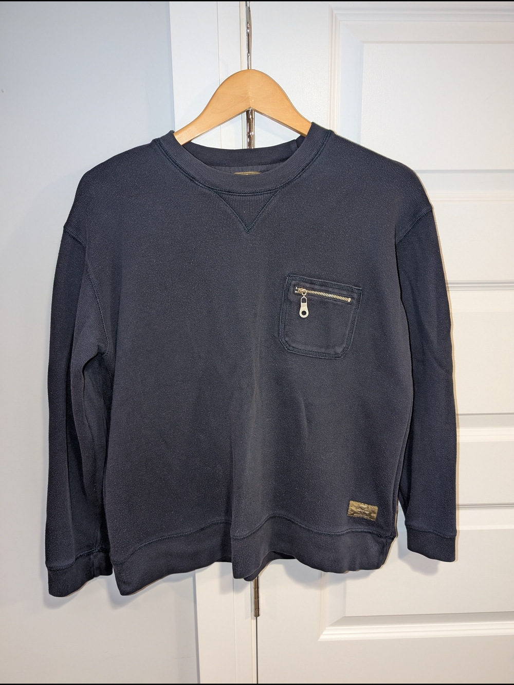 Calvin Klein Jeans Dark Navy Crewneck Sweatshirt with Zip Pocket